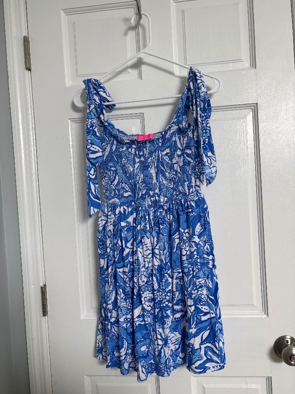 Blue white romper